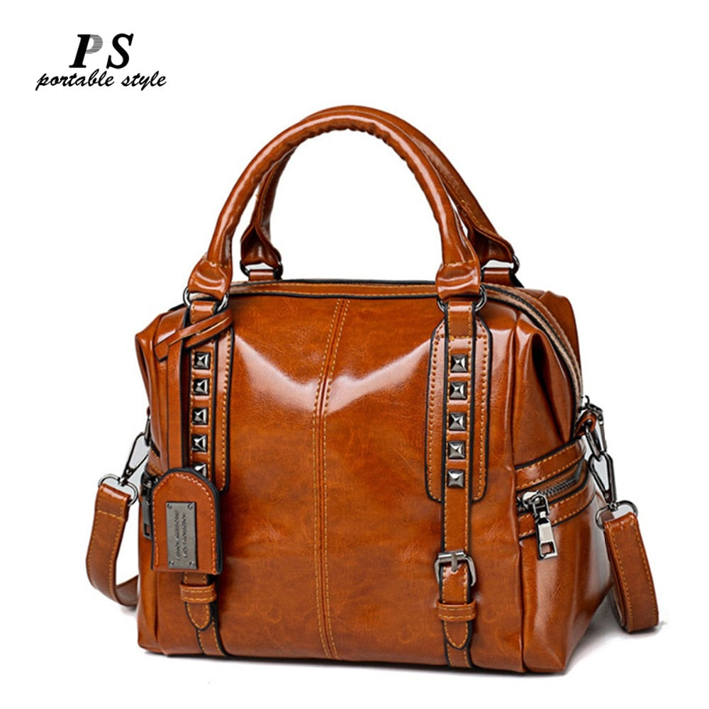 100% Genuine Leather Fashion Women Shoulder Bag Black Handbag Elegant Lady Messenger Crossbody Purse Casual Tote Bags Hand bags