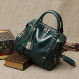 100% Genuine Leather Fashion Women Shoulder Bag Black Handbag Elegant Lady Messenger Crossbody Purse Casual Tote Bags Hand bags