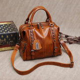 100% Genuine Leather Fashion Women Shoulder Bag Black Handbag Elegant Lady Messenger Crossbody Purse Casual Tote Bags Hand bags