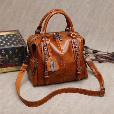 100% Genuine Leather Fashion Women Shoulder Bag Black Handbag Elegant Lady Messenger Crossbody Purse Casual Tote Bags Hand bags