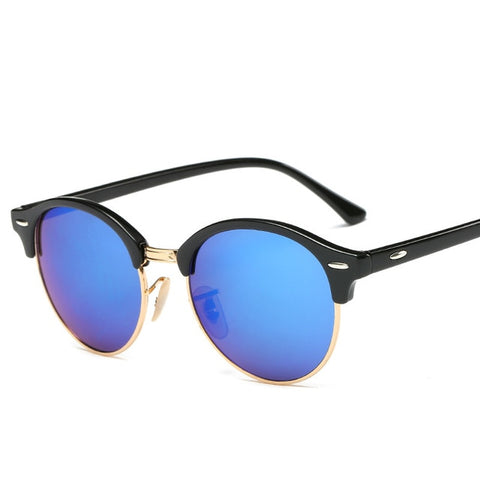 Hot  Sunglasses Women Popular Brand Designer Retro men Summer Style Sun Glasses Rivet Frame Colorful Coating Shades
