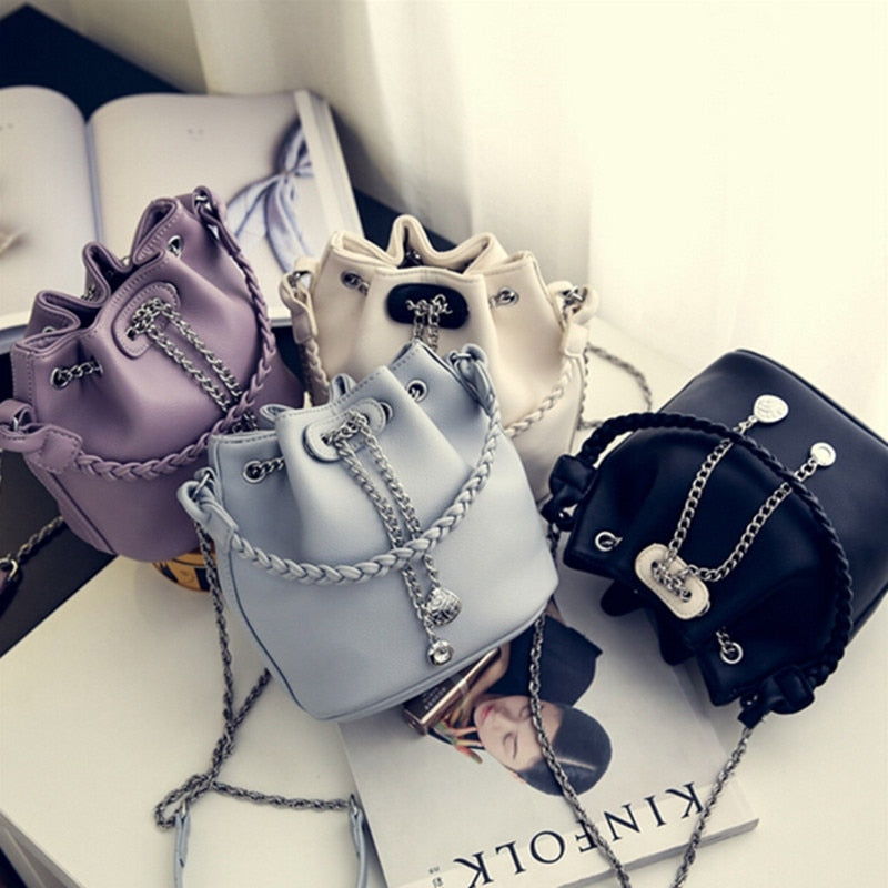 COOL WALKER Women's Handbag PU Leather Bucket Bag Shoulder Bags  Designer Hand Bags For Women purses and handbags