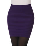 Cheapest Free Shipping New Fashion 2019 Summer Women Skirt High Waist Candy Color Plus Size Elastic Pleated Sexy Short Skirt
