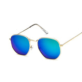 Polygonal Sunglasses Women Glasses Lady Luxury Retro Metal Sun Glasses Female Vintage Mirror Oculos De Sol Feminino UV400