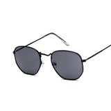 Polygonal Sunglasses Women Glasses Lady Luxury Retro Metal Sun Glasses Female Vintage Mirror Oculos De Sol Feminino UV400