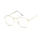 Polygonal Sunglasses Women Glasses Lady Luxury Retro Metal Sun Glasses Female Vintage Mirror Oculos De Sol Feminino UV400