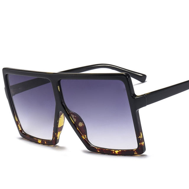 Big Frame Gradient Shades Oversized Sunglasses  Square Brand Designer Vintage Women Fashion Sun Glasses Oculos De Sol UV400