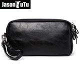 JASON TUTU 2019 New Listing Casual Men leather bag Clutch wallets purse Unisex Women handbag phone bag Bolsas free shipping B532