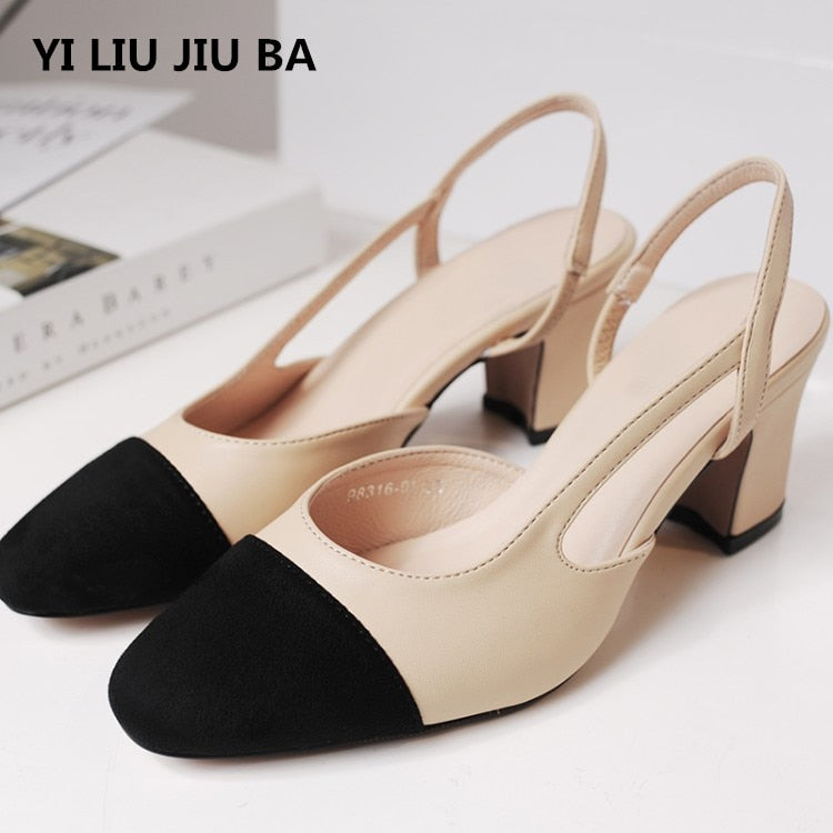 2019 Hot sale Summer Women Shoes Dress Shoes mid Heel Square head fashion Shoes Wedding party Sandals Casual Shoes women **461