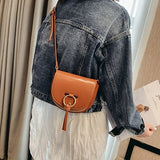 Semicircle Crossbody Bags For Woman 2019 Solid color PU Leather Handbags and Purses Female Cross Body Bag Ladies Hand Bag New