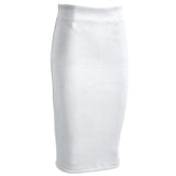 Sainishi Super Deals Women Suede Solid Color Pencil Skirt Female Spring Autumn Basic High Waist Bodycon Split Knee Length Skirts