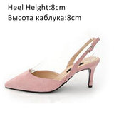 Women Sandals High Heels Summer Brand Woman Pumps Thin Heels Party Shoes Pointed Toe Slip On Office Ladie Dress Shoe Plus SizeDE